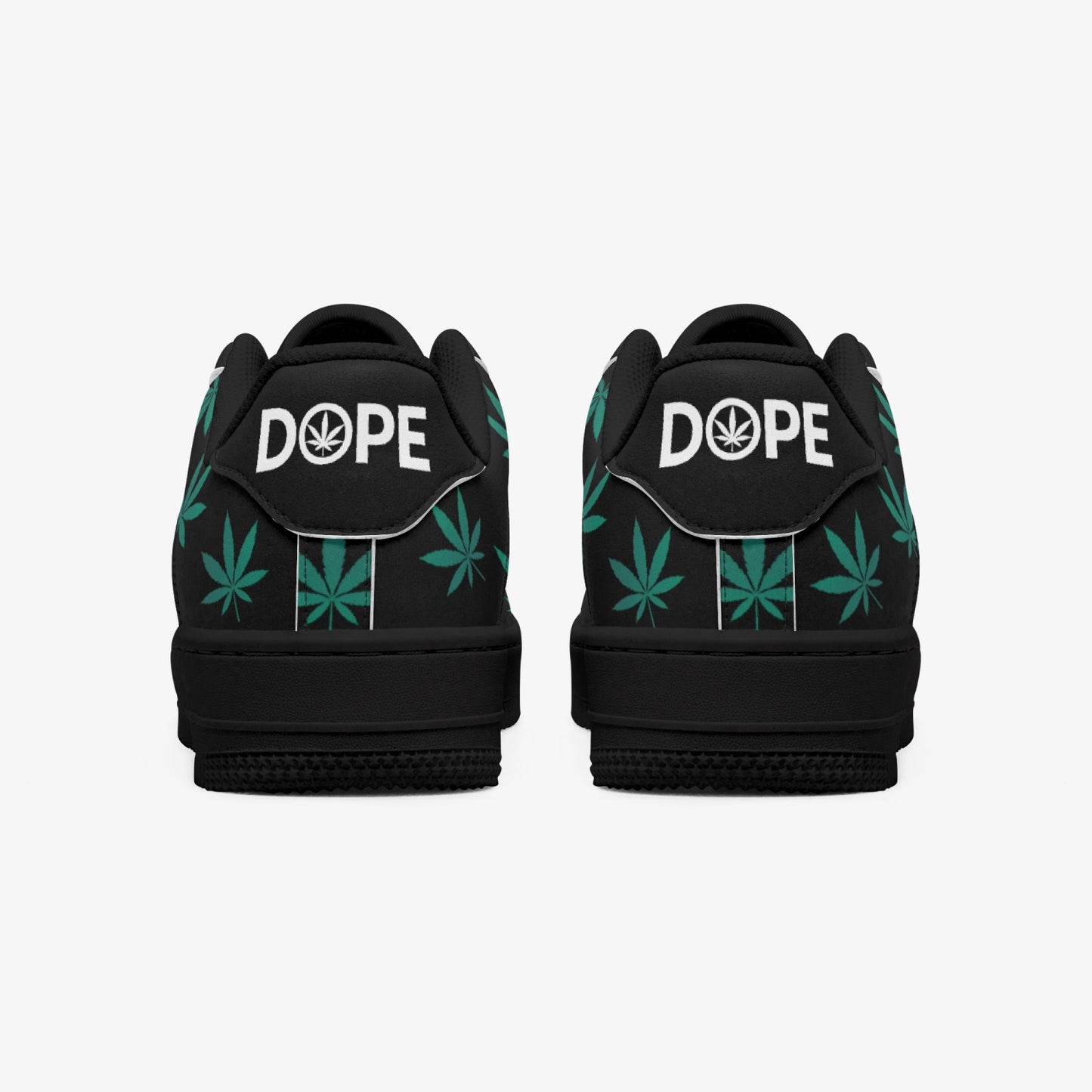 Weed Force 1's - Green Leaf/Black