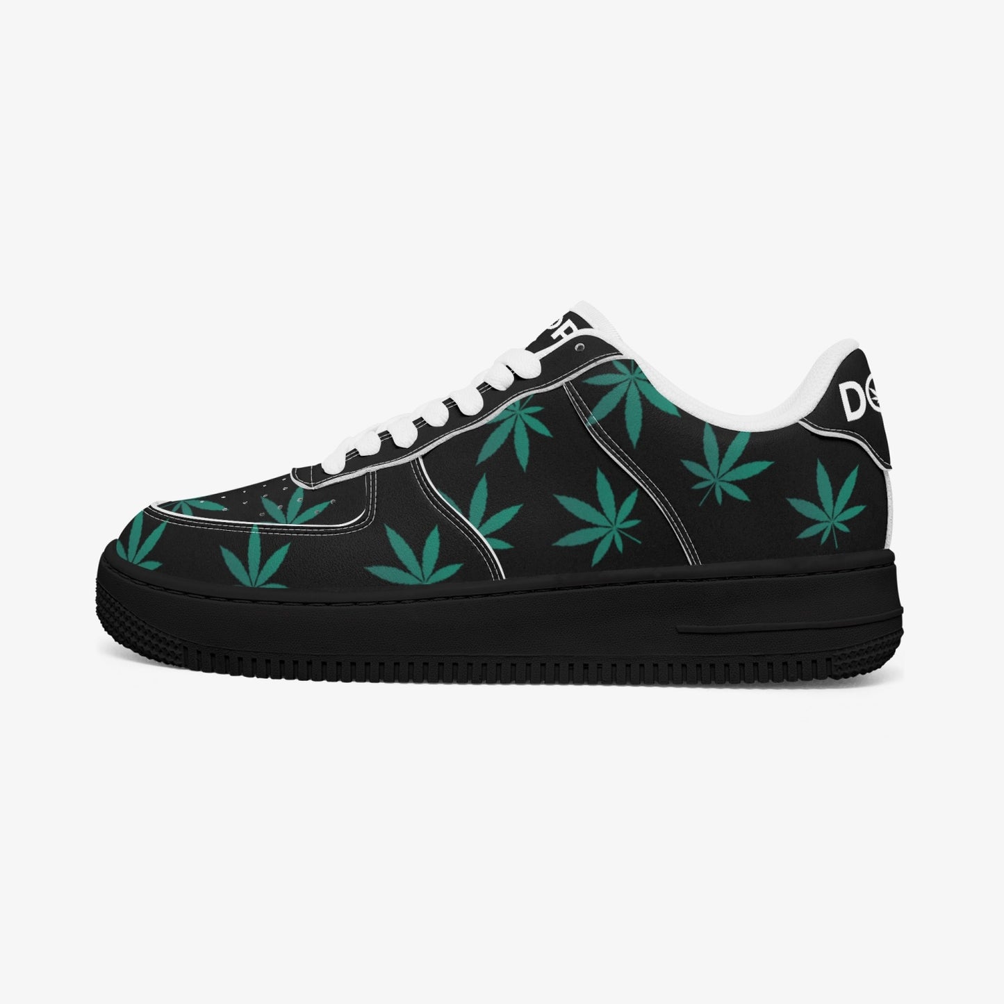 Weed Force 1's - Green Leaf/Black