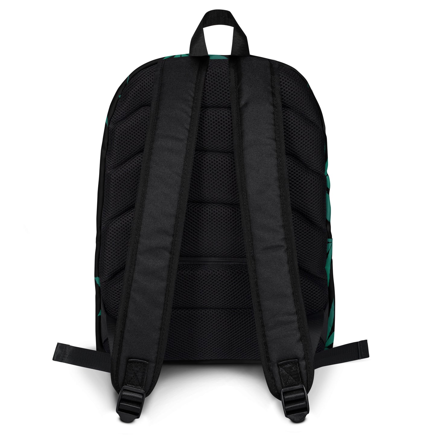 Green Leaf Black Backpack