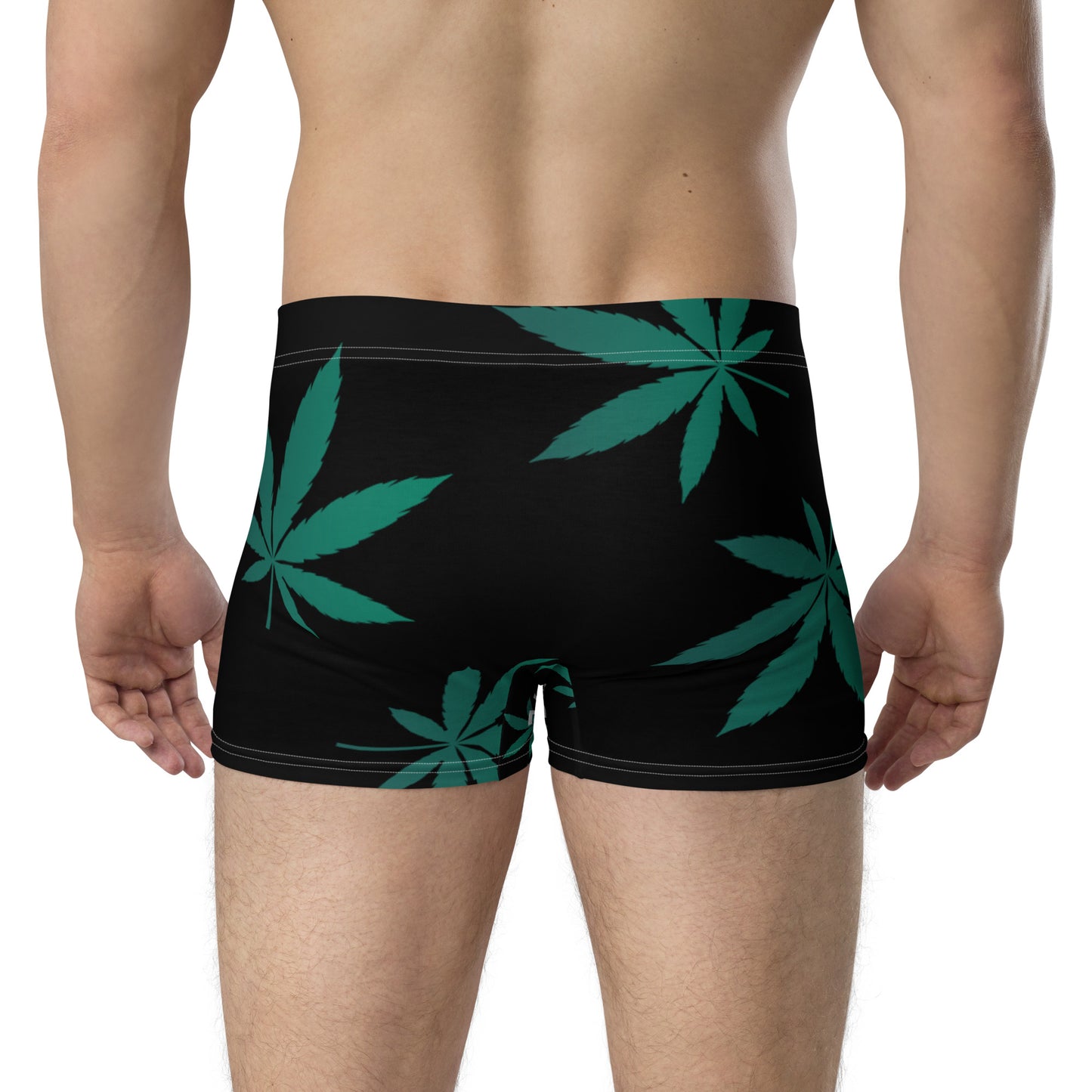 Green Leaf Black Boxer Briefs