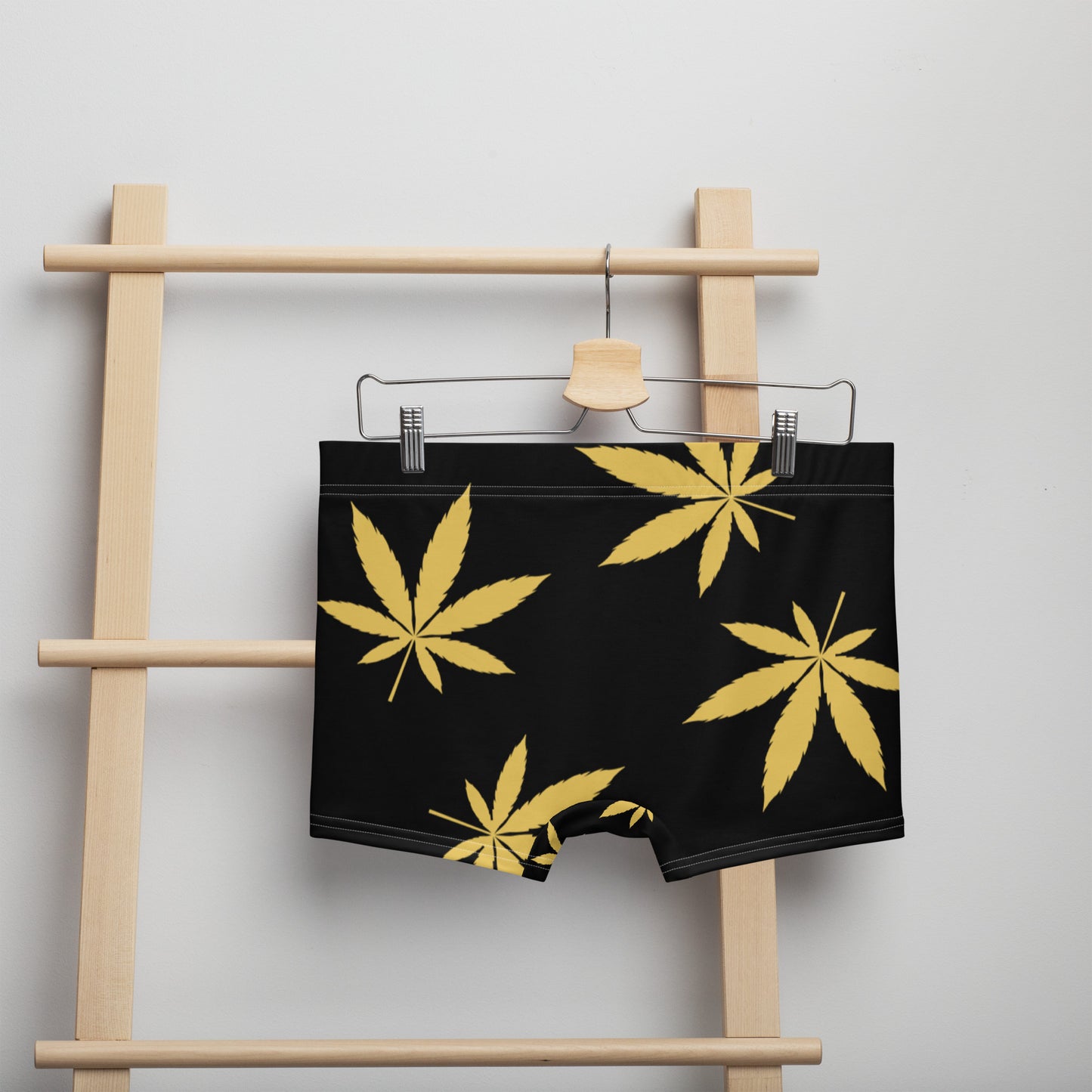 Gold Leaf Black Boxer Briefs