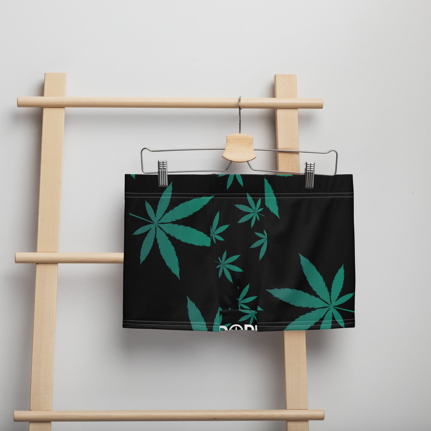 Green Leaf Black Boxer Briefs