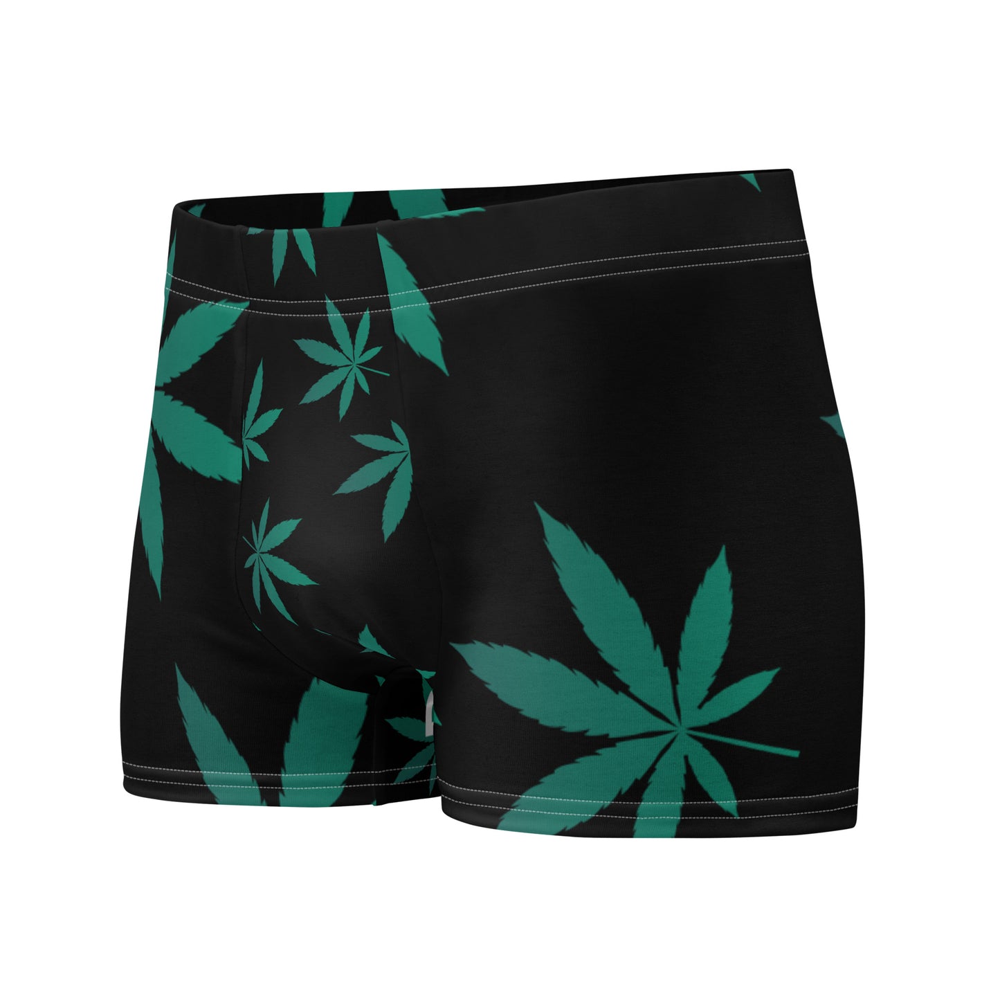 Green Leaf Black Boxer Briefs