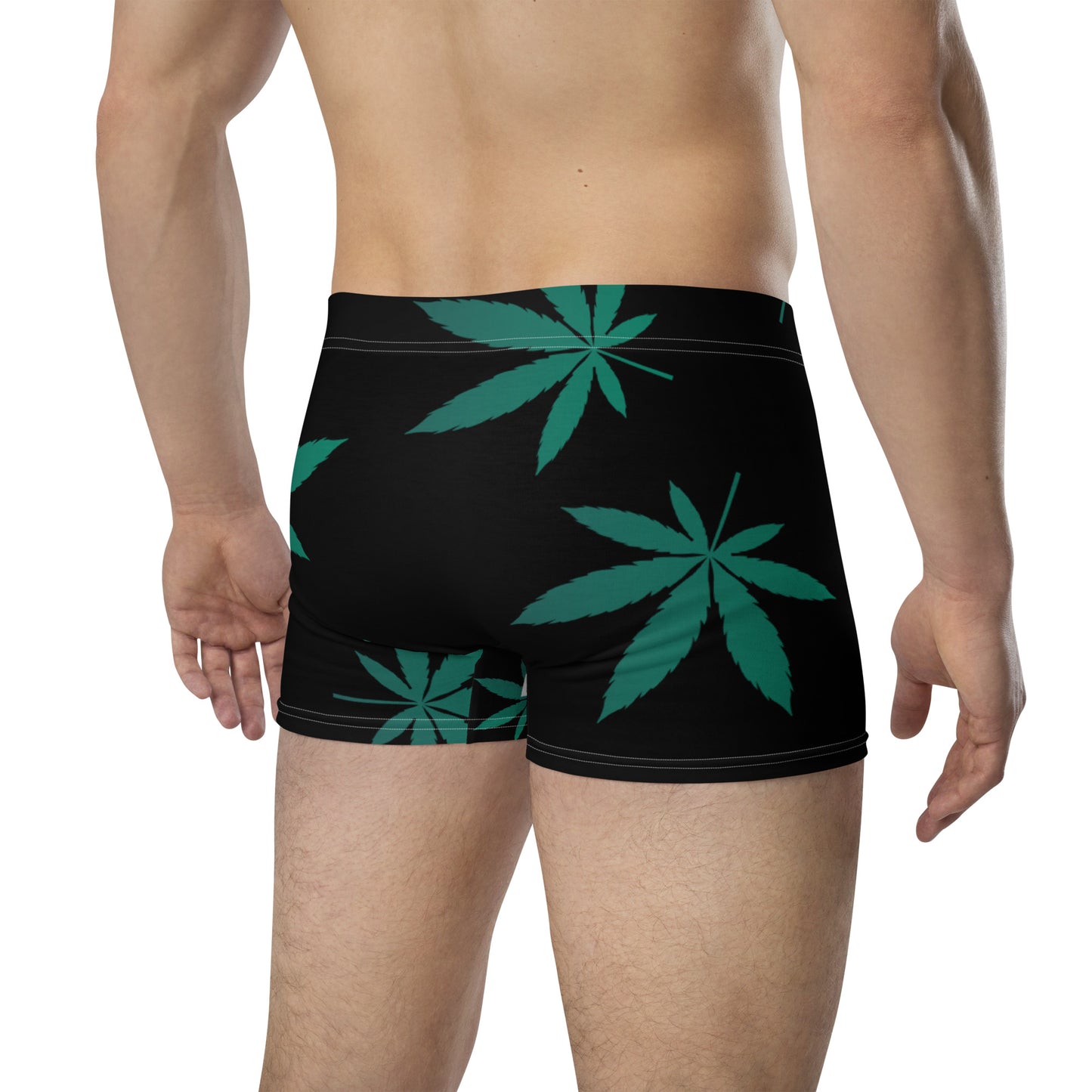 Green Leaf Black Boxer Briefs