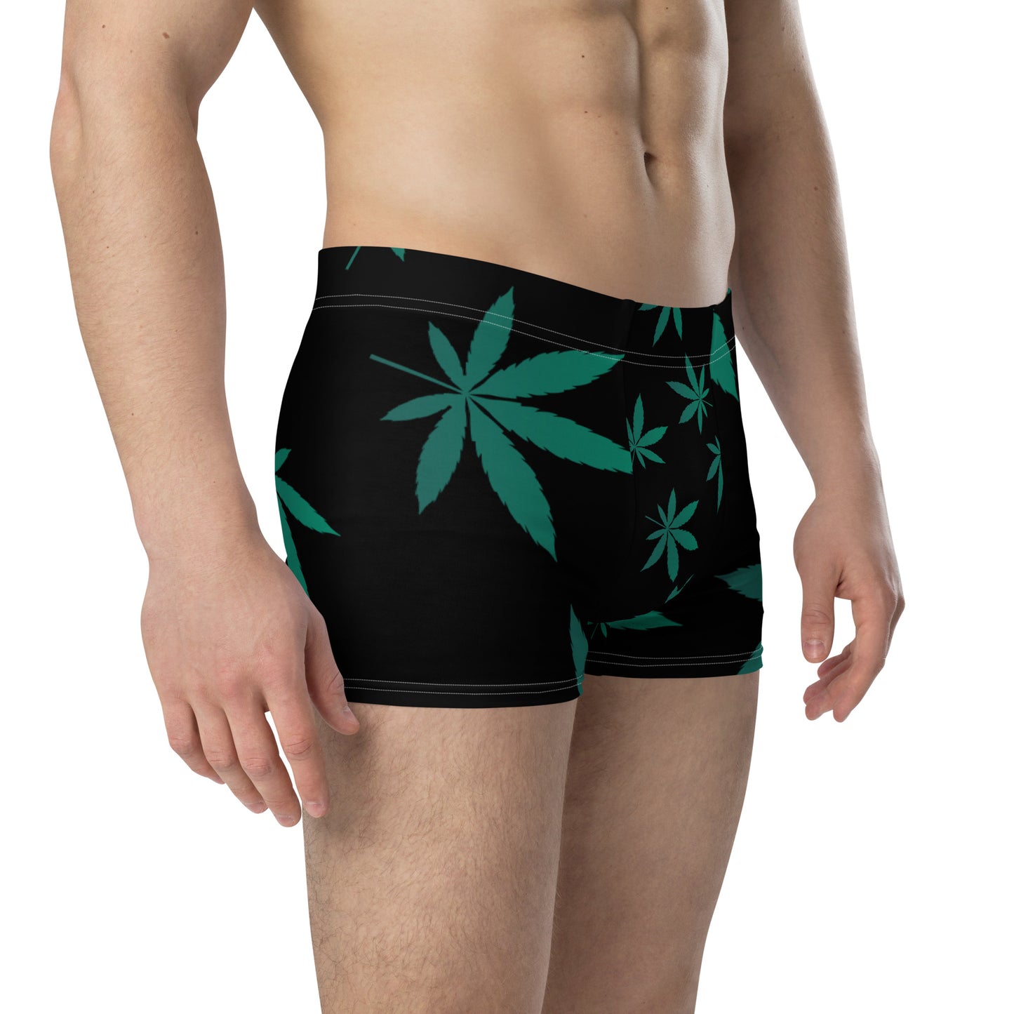 Green Leaf Black Boxer Briefs