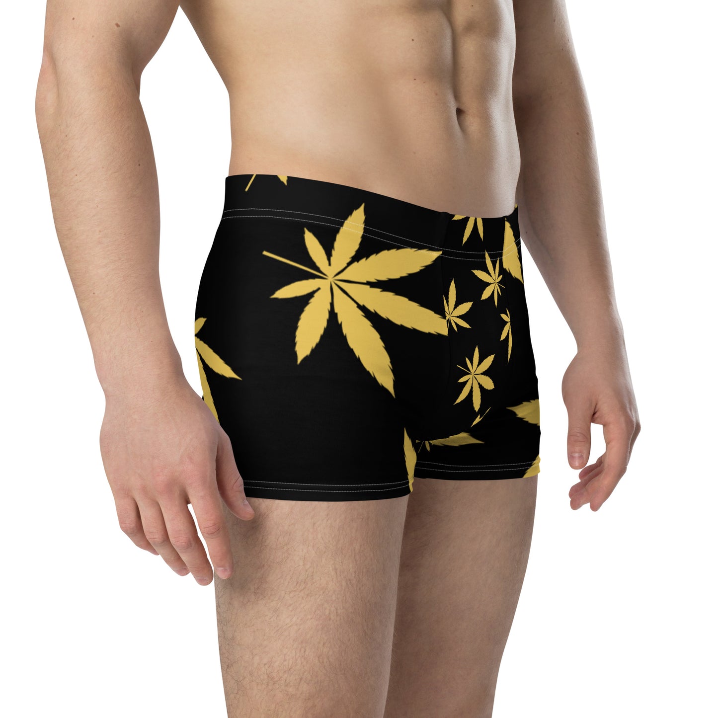 Gold Leaf Black Boxer Briefs