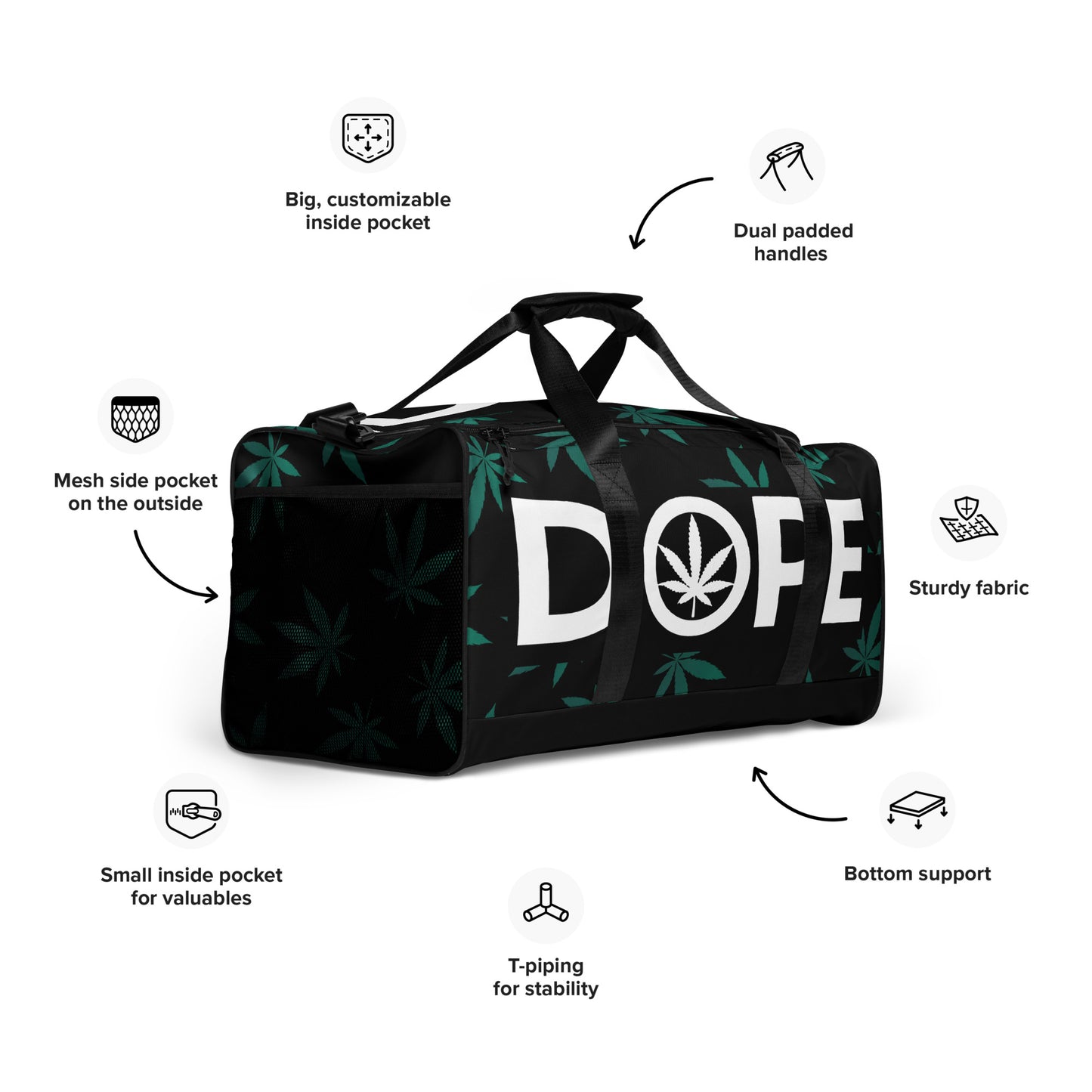 Green Leaf Duffle bag