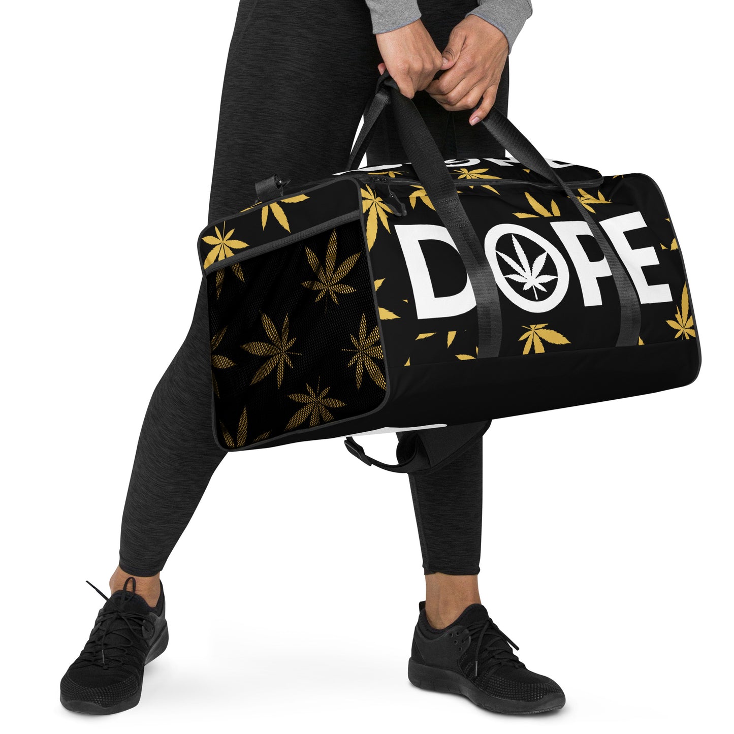 Gold Leaf Black Duffle bag