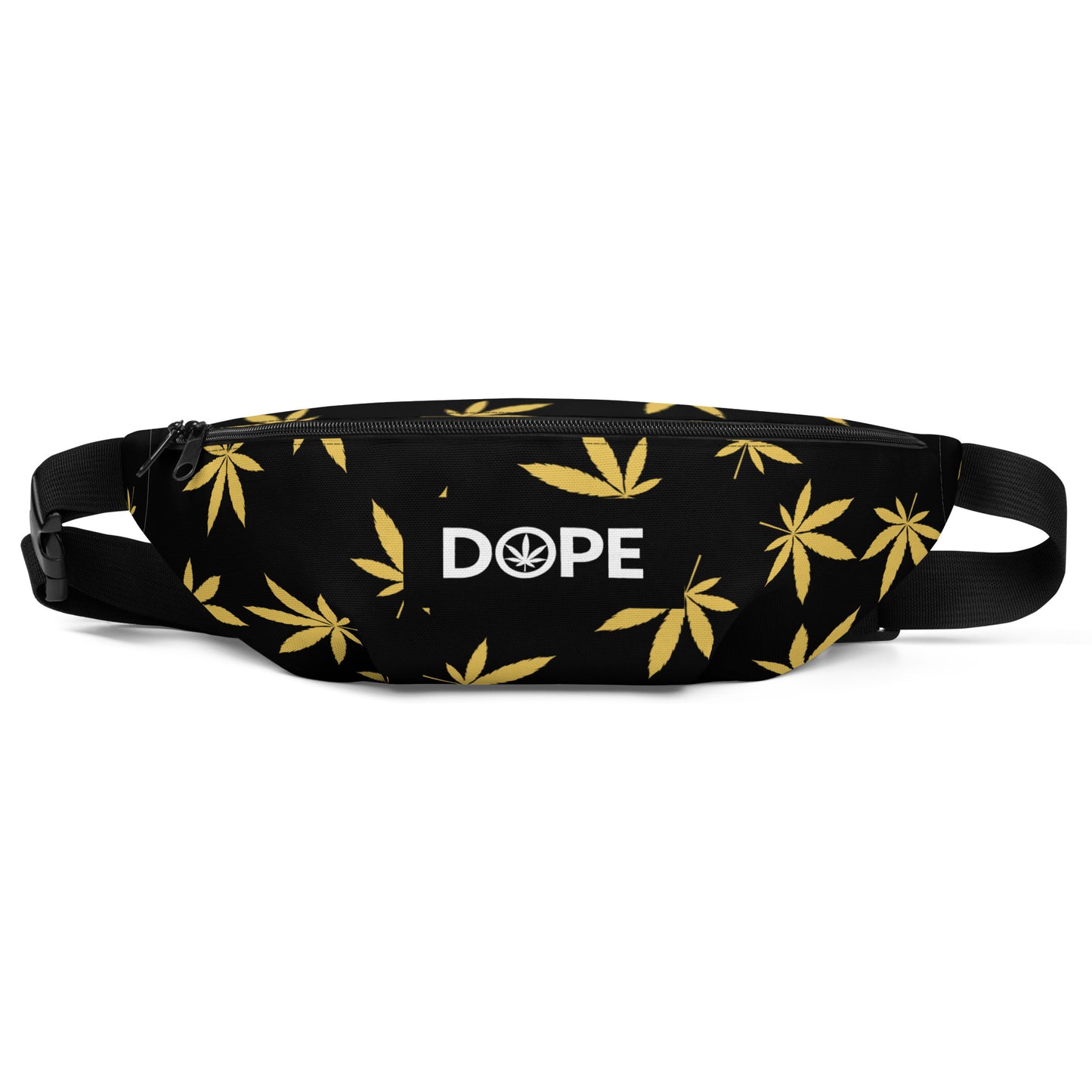 Gold Leaf Black Fanny Pack