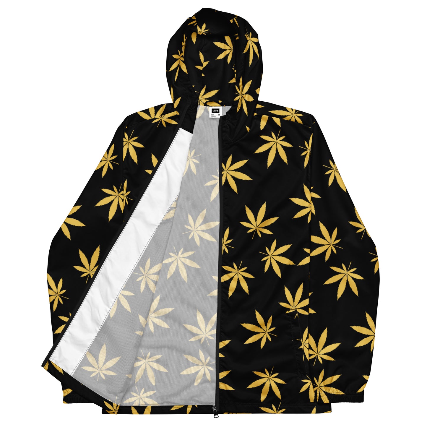 Gold Leaf Black Men’s windbreaker