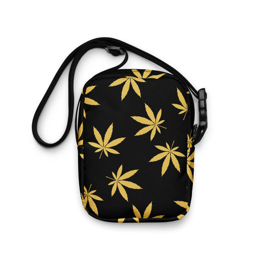 Gold Leaf Black Utility crossbody bag