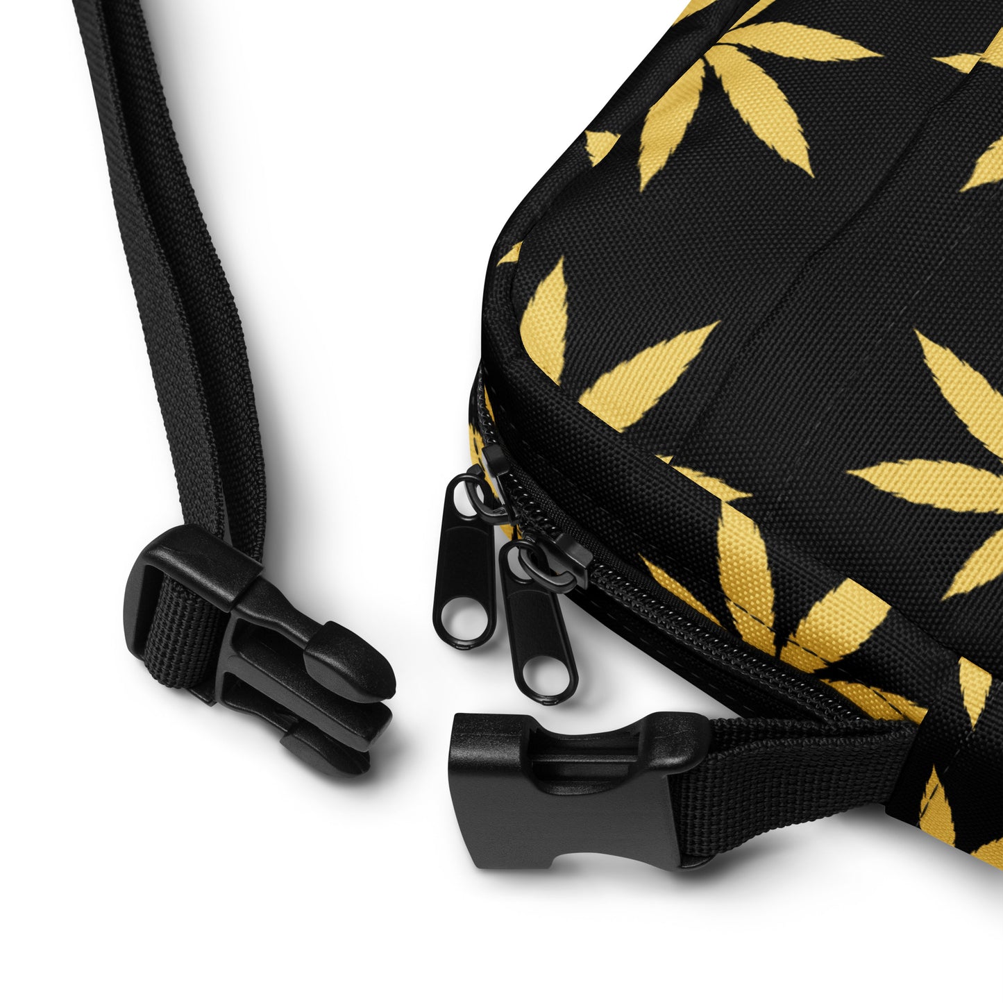 Gold Leaf Black Utility crossbody bag