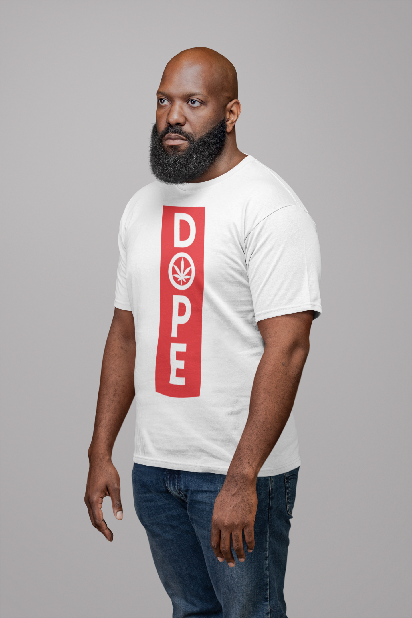 Dope vertical White signature Short sleeve t-shirt